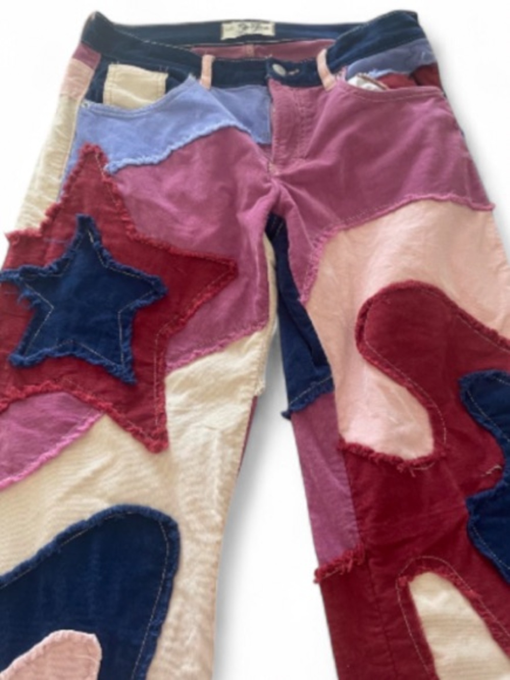 Free People Supernova Patchwork Star Jeans Size 27 Rare Collector - Picture 5 of 6